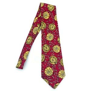 Ermenegildo Zegna Red Silk Neck Tie